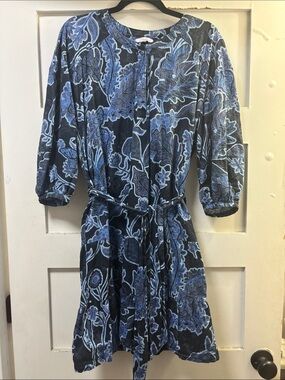 Parker Blue Floral Mini Dress